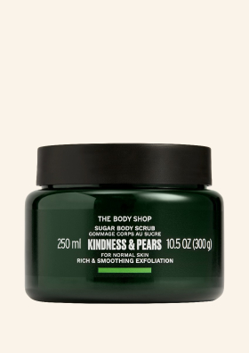 Kindness & Pears cukrový telový peeling 250ml - The Body Shop